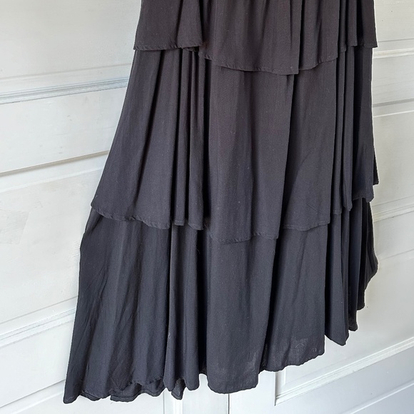 Tiered Ruffled Little Black Dress by Teza Collection – NWOT - Picture 7 of 8